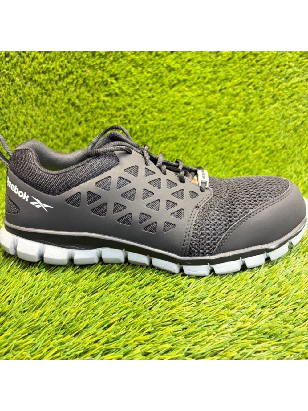 Reebok Sublite Cushion Mens Size 10E Black Gray Alloy Toe Safety Work Shoes